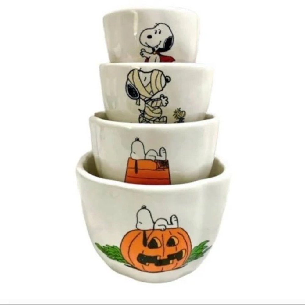 Rae Dunn Peanuts Snoopy Halloween MEASURING CUPS - Picture 6 of 6